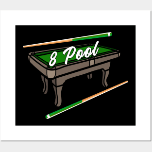 8 Pool Billiards Posters and Art